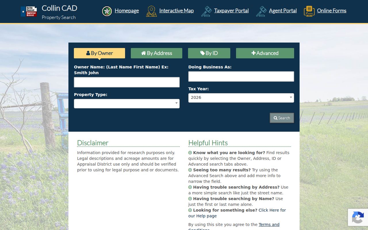 Sachse residents directory Collin CAD property search