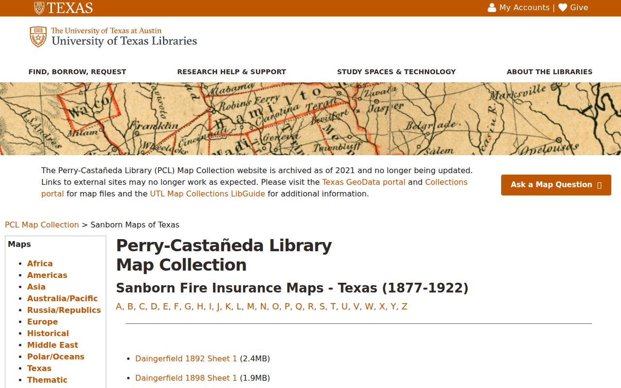 Sachse previous residents Texas Sanborn map index